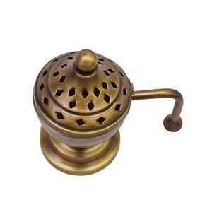 Quemador de metal purificador para el hogar/quemador Bakhoor/Dhooni o Dhoop Dani o Dhuni | Mesa de latón Diya-Altura 6 "MADE in INDIA - Product Image 2