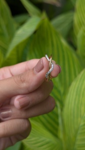 14K Solid <b>Yellow</b> Gold Engagement Ring 0.16ct Cut Lab Grown Diamond Prong Setting Ethical Luxury Wedding Party Gift for Women - Product Image 4