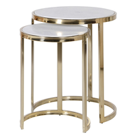 Dessus de table en marbre naturel de designer pour le salon Accessoires de décoration pour la maison en marbre laiton avec produit en vente