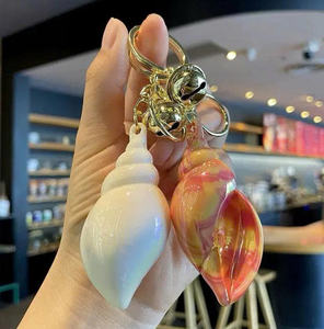 Porte-clés artisanal en coquillages naturels, artisanat en coquillages pour la décoration de sacs et de clés - Product Image 4