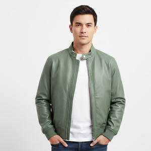 Chaqueta de Piel de Oveja para Hombre, Proveedor de Fábrica OEM, Venta al por Mayor, Personalizada, Estilo Motero, Ropa de Abrigo de Moda, Informal de Invierno, Impermeable - Product Image 1