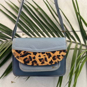 Nouvel arrivage de sac à main en cuir recyclé imprimé animal de style occidental sac à main multicolore pour femmes sac à bandoulière élégant en fourrure de léopard - Product Image 1