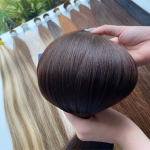 ผมแท้สีบลอนด์ขายส่งแบบยกมัด ผมเวียดนามแท้ 100% คุณภาพพรีเมียม ผมเวอร์จิ้นแบบซุปเปอร์ดับเบิ้ลดรอน  รับทำโลโก้ตามสั่ง - Product Image 5