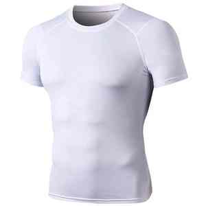 Camiseta Deportiva para Hombre, Transpirable, Lavada, Lisa, de Manga Corta, de Poliéster, para Fitness, Gimnasio, Culturismo - Product Image 6