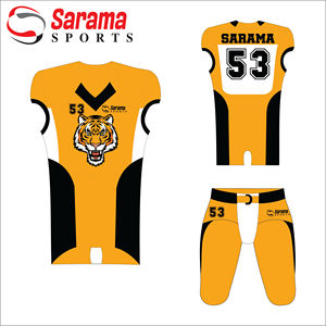 เสื้อเจอร์ซีย์อเมริกันฟุตบอลสไตล์ใหม่,เครื่องแบบอเมริกันฟุตบอลแบบเย็บแท้ - Product Image 3