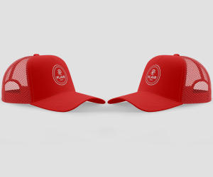 Casquette de sport à séchage rapide de couleur bleue personnalisée, casquette de baseball à queue de cheval pour la course en plein air, 6 panneaux, réglable, respirante - Product Image 1