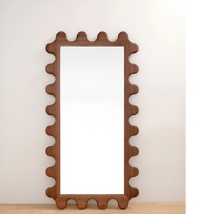 Elegante personalizado nueva decoración del hogar marco de madera maciza decorativo dormitorio sala de estar elegante espejo de pared Irregular - Product Image 2