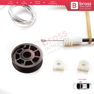 Kit de réparation de lève-vitre BWR1001 Droit pour C70 MK1 872 1996-2002 Coupé 2 portes 9467885 - Product Image 5