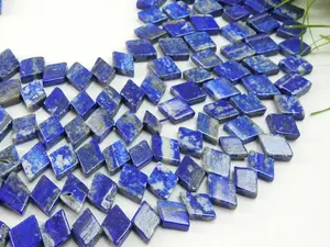 Lapislázuli natural Briolette suave, Lapislázuli Briolette, Cuentas de lapislázuli azul natural - Product Image 2