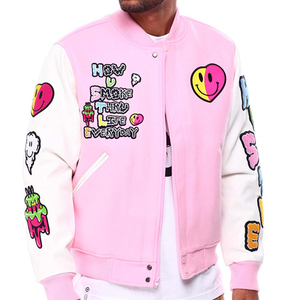 OEM Custom Wholesale Winter 100% Cotton Wool/Polyester Embroidered Baseball <b>Bomber</b> Letterman <b>Varsity</b> College <b>Jacket</b> for <b>Men</b> - Product Image 6