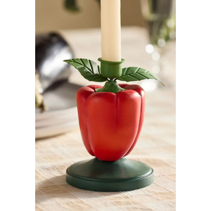 Porte-bougie en fer avec citrouilles oranges et feuilles vertes pour la décoration de table à la maison, pour les mariages et les réunions de famille - Product Image 6