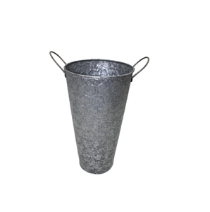 Pots décoratifs antiques de planteur en métal de taille standard de fer gaufré pour la décoration de maison et de jardin faite à la main en vrac - Product Image 3