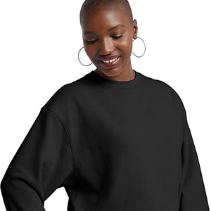 เสื้อกันหนาวแขนยาวสำหรับผู้หญิง, เสื้อกันหนาวผ้าฝ้ายคอฟลีซลำลองคอลูกเรือแฟชั่นใหม่ฤดูใบไม้ร่วง - Product Image 4