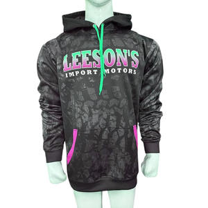 Sudaderas con capucha sublimadas de lujo a precio de fábrica color negro por encargo superventas servicio OEM para hombre - Product Image 3