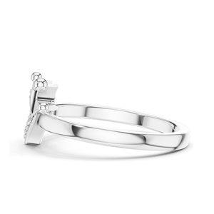 Bague en diamant de laboratoire Heart & Crown pour femmes, or 18 carats, 14 carats, 10 carats et argent 925, or rose, jaune, blanc, clarté VVS-VS EF - Product Image 4