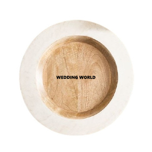 Nouvelle assiette en bois de forme ronde, articles de mariage de créateur fait à la main, plats de restaurant, assiettes en bois de vente en gros - Product Image 6