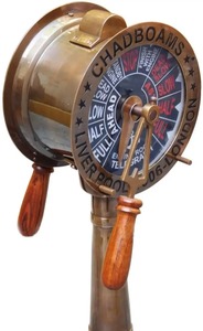 H.M.A Artesanía Elegante Telégrafo de latón Diseño Art Deco para Oficina marítima náutica o decoración del hogar para Diwali - Product Image 3