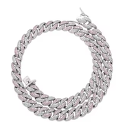 Collier de luxe pour homme, chaîne à maillons entièrement pavée de moissanite, en argent, style hip-hop, bijoux de fête