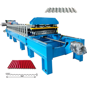 Máquina de Fazer Chapas de Aço Colorido de Alta Velocidade, Linha de Produção de Chapas de Ferro Corrugado Totalmente Automática com Desbobinador e Empilhador - Product Image 1