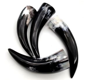 Authentic Viking Artisan Craft Drinking Horn Set Handcrafted 4-Piece Nautical Style <b>Shot</b> <b>Glass</b> Stand Animal Design Polished - Product Image 6