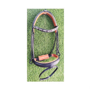 Bride de cheval équestre en nylon durable casque rembourré doux avec forme anatomique fantaisie produits d'équitation confortables - Product Image 1