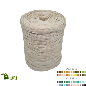 ริบบิ้นเส้นใยต้นปาล์มออร์แกนิกทำจากไม้ธรรมชาติเนื้อนุ่มสีเป็นมิตรกับสิ่งแวดล้อมสำหรับถักโครเชต์และถัก - Product Image 4