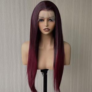 Clearance Sale on Joyce-DWY 136 Glueless Synthetic <b>Wig</b> Long Golden Gradient Straight with Transparent Lace Front Free Part - Product Image 5