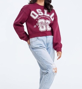 Sudadera de lana de algodón 100% para mujer, cuello redondo de talla grande con estampado de lana para cubierta de invierno para hombres y mujeres de gran tamaño - Product Image 2