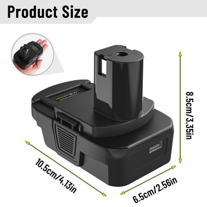 Adattatore Convertitore Batteria DM18RL per Utensili Cordless 20V & Milwaukee 18V Ryobi 18V P102/P103/P104 con Uscita DC e Ricarica USB - Product Image 2