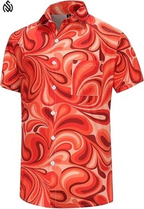Beachside Beach Resort camisas ropa hombres suelta manga corta Floral camisa Casual hombres camisas - Product Image 4
