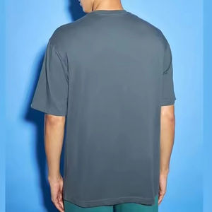 Camisetas de alta calidad para hombre, 100% algodón grueso, cuello simulado, estilo oversize, corte cuadrado, para hombre. - Product Image 5