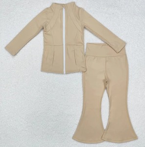 Chándal Niños Boutique Ropa Top de manga larga con pantalones Sólido Niñas Yoga Deportes Conjunto Niños Trajes de moda - Product Image 5