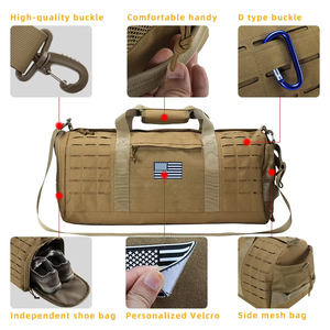 กระเป๋าเดินทางผู้ชายแบบยุทธวิธี 600D โพลีเอสเตอร์ กันน้ำ ทนทาน สำหรับออกกำลังกาย ท่องเที่ยว และกิจกรรมกลางแจ้ง - Product Image 6