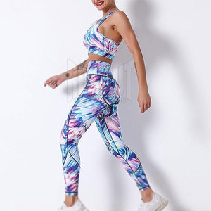 Conjunto de Yoga Sublimado para Mujer con Logotipo Personalizado de Nuevo Diseño, Ligero, Transpirable - Product Image 6