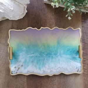 Plateau en résine écologique, élégant et fonctionnel, idéal pour servir sur la table basse, prix de gros en Inde - Product Image 4