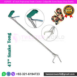 ไม้จับงูแบบมืออาชีพขนาด 47 นิ้ว, ไม้คีบสัตว์เลื้อยคลานแบบพับได้ แข็งแรงพิเศษ อุปกรณ์ทางการแพทย์จากปากีสถาน - Product Image 5