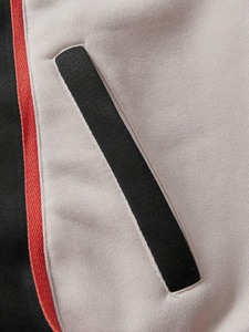 Womens two tone zip up hoodie color block fleece jacket stylish modern outfit perfect for gym streetwear or travel casual wear - Product Image 5