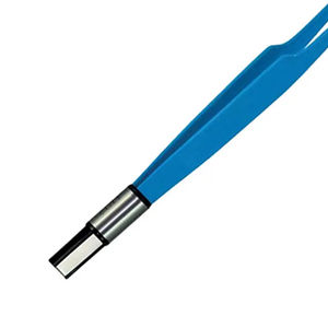 Fórceps quirúrgicos bipolares curvos reutilizables Electrodos aislados antiadherentes autoclavables Fórceps bipolares de acero inoxidable - Product Image 3