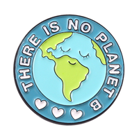 Épingle de revers promotionnelle, produit personnalisé du jour de la terre il n'y a pas de planète B cadeau du jour de la terre épingle en émail de la planète
