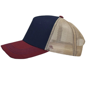 Vente en gros de chapeau classique de papa à 5 panneaux personnalisé en toile de coton beige avec logo brodé de haute qualité pour l'extérieur personnalisable - Product Image 6