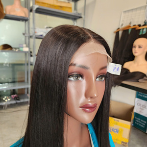 Offre Spéciale perruque de cheveux humains bruts vierges vietnamiens de couleur brune dentelle sans colle longue longueur avant fermeture à double tirage - Product Image 4