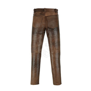 กางเกงหนังผู้ชายคุณภาพสูง ดีไซน์ล่าสุด ขายส่ง ออกแบบโลโก้ของคุณเอง กางเกงหนังผู้ชาย - Product Image 2