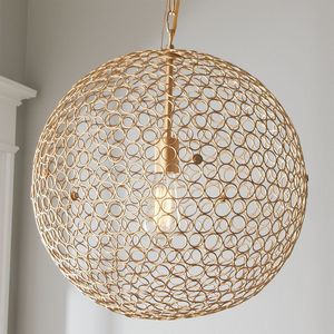 Lámparas Colgantes LED Vintage Hechas a Mano de Ratán y Hierro, Regulables, para Sala de Estar, Lámpara de Techo de Tubo Largo - Product Image 4