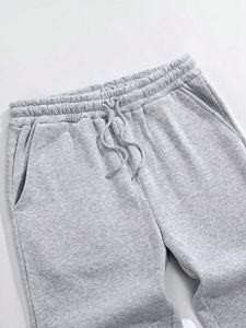 Pantalons de survêtement pour hommes avec cordon de serrage à la taille, pantalons de survêtement à taille élastique unie, fabricant de pantalons de survêtement en molleton, pantalons de survêtement pour hommes, pantalons de survêtement pour hommes d'automne - Product Image 3