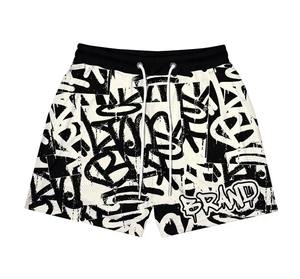 Short de gymnastique en polyester à coutures de 5 pouces avec impression DTG pour homme Short de fitness en maille de haute qualité avec ceinture élastique - Product Image 2