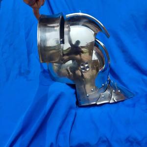 หมวกกันน็อคเหล็กไวกิ้งแบบปรับแต่งได้โซ่ใบมีดเหล็กกล้าคาร์บอนสูงสวมใส่ได้เครื่องประดับชุดมีดกรีก - Product Image 5