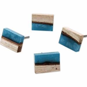 Boutons en résine en bois faits à la main pour armoires et tiroirs prix de gros boutons décoratifs en bois et résine pour meubles - Product Image 2