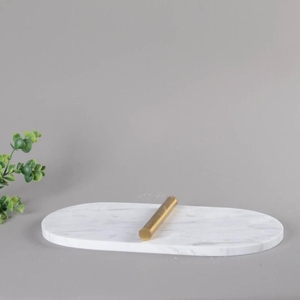 Luxury Marble <b>Bakhoor</b> Incense Burner Set with Gold Brass Arabic <b>Oud</b> Burner Decorative Tray For Ramadan Decor & Middle East Gulf - Product Image 3