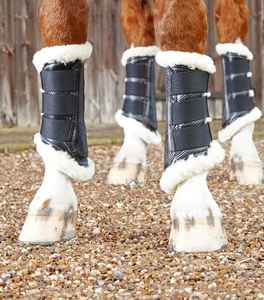 Bottes de brossage pour chevaux légères, rembourrage confortable absorbant les chocs, protection complète des tendons, bottes d'équitation - Product Image 5