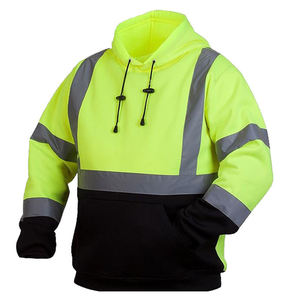 2026 nouveauté sweat à capuche de sécurité haute visibilité ANSI classe 2 étanche LED Flash séchage rapide respirant léger couleur unie - Product Image 2